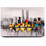 Colorful Abstract Cityscape Art - Modern Urban Architectural Print