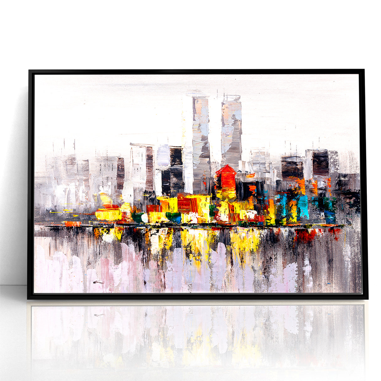 Colorful Abstract Cityscape Art - Modern Urban Architectural Print