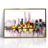 Colorful Abstract Cityscape Art - Modern Urban Architectural Print