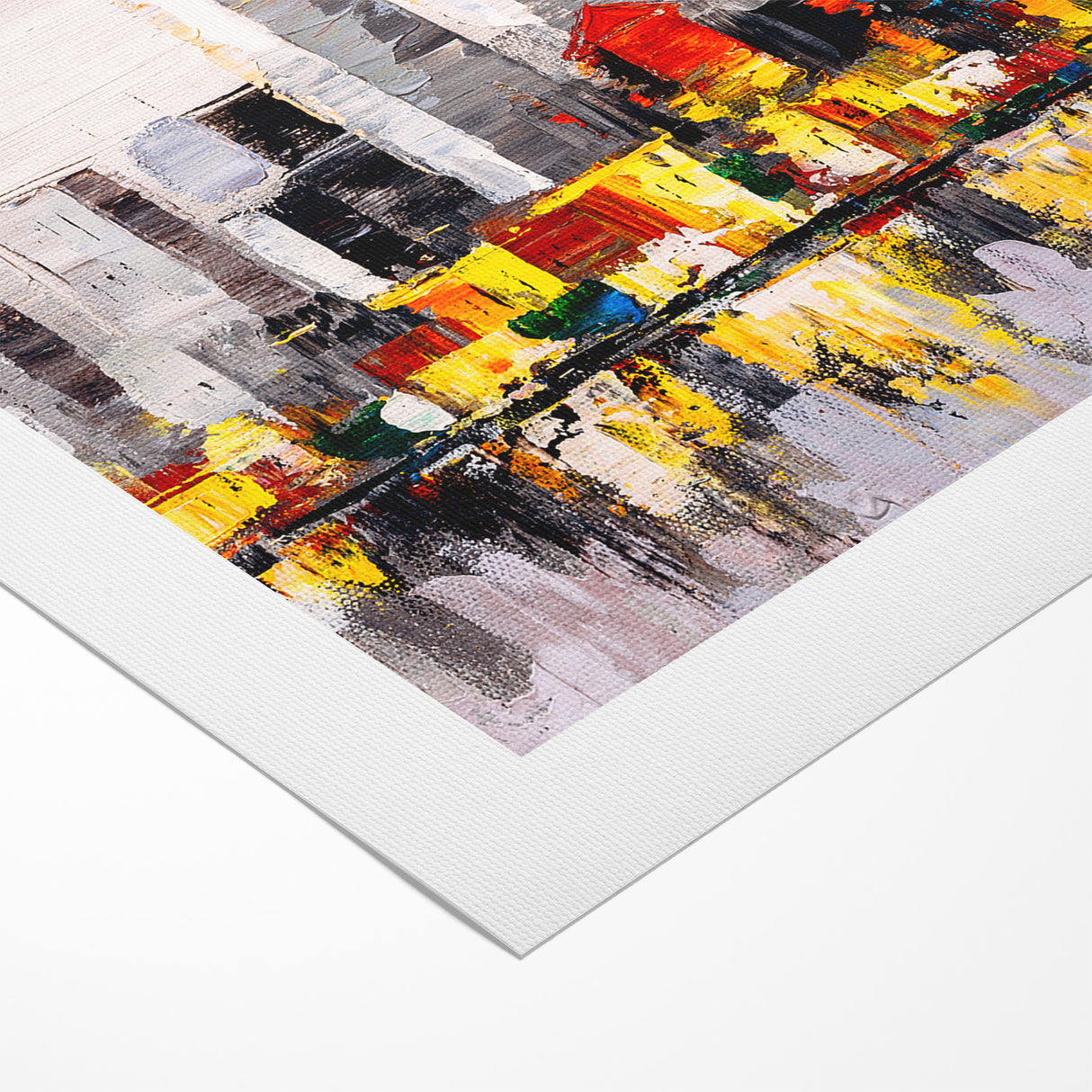 Colorful Abstract Cityscape Art - Modern Urban Architectural Print