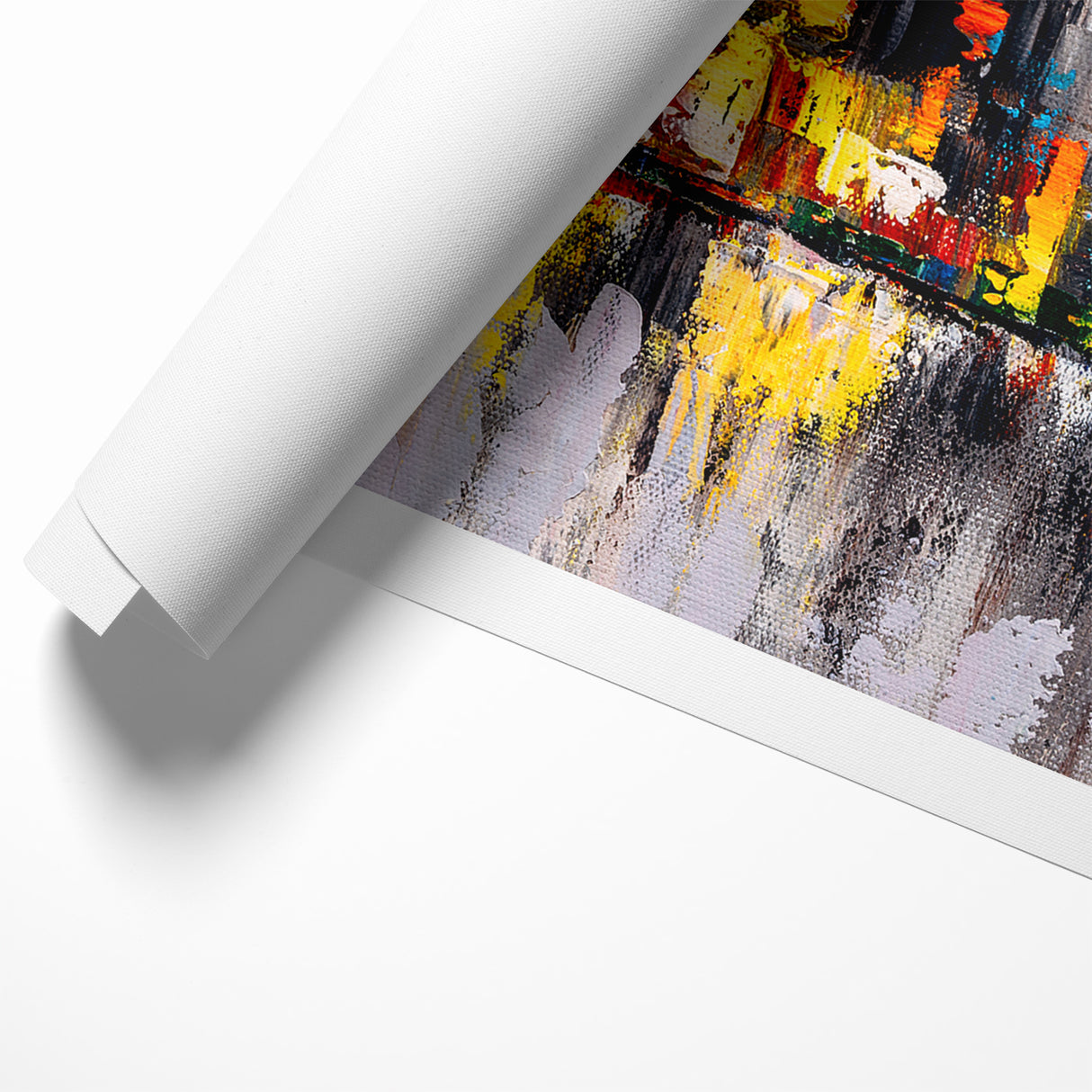 Colorful Abstract Cityscape Art - Modern Urban Architectural Print