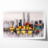 Colorful Abstract Cityscape Art - Modern Urban Architectural Print