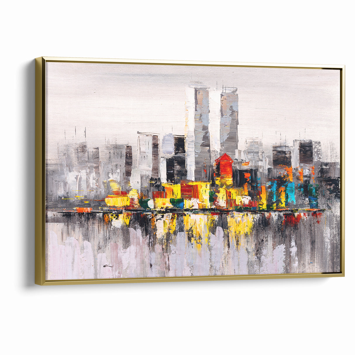 Colorful Abstract Cityscape Art - Modern Urban Architectural Print