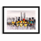Colorful Abstract Cityscape Art - Modern Urban Architectural Print
