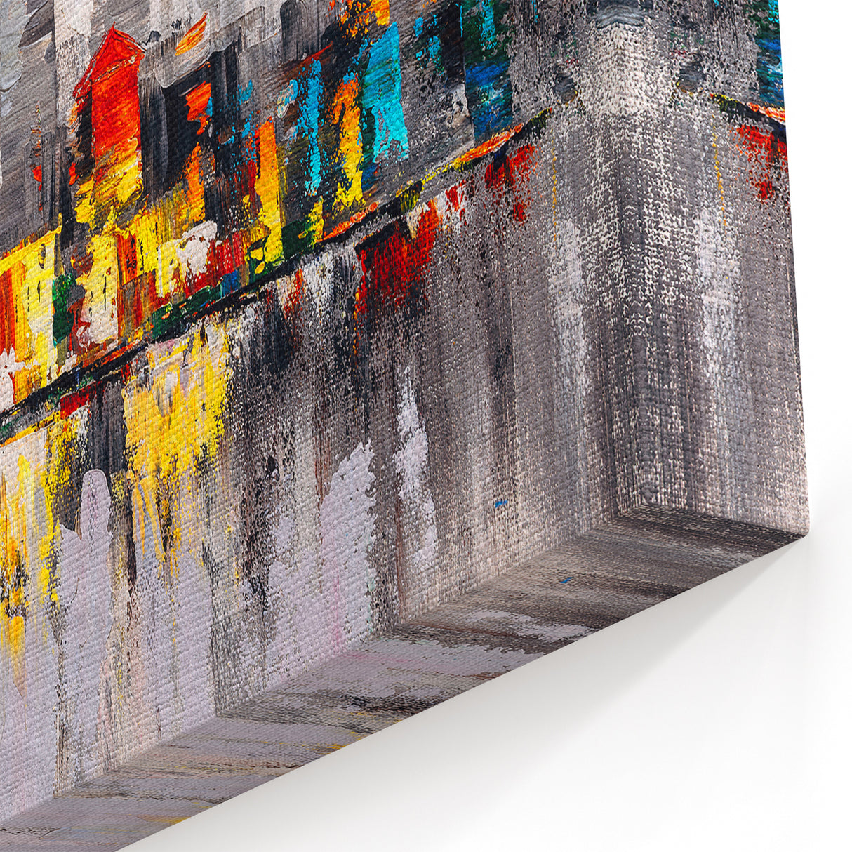 Colorful Abstract Cityscape Art - Modern Urban Architectural Print