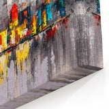 Colorful Abstract Cityscape Art - Modern Urban Architectural Print
