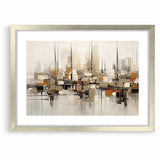 Abstract Geometric Cityscape Art - Modern Architectural Wall Print