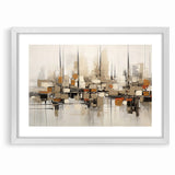 Abstract Geometric Cityscape Art - Modern Architectural Wall Print