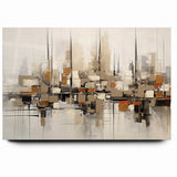 Abstract Geometric Cityscape Art - Modern Architectural Wall Print
