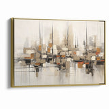 Abstract Geometric Cityscape Art - Modern Architectural Wall Print