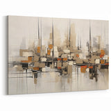 Abstract Geometric Cityscape Art - Modern Architectural Wall Print