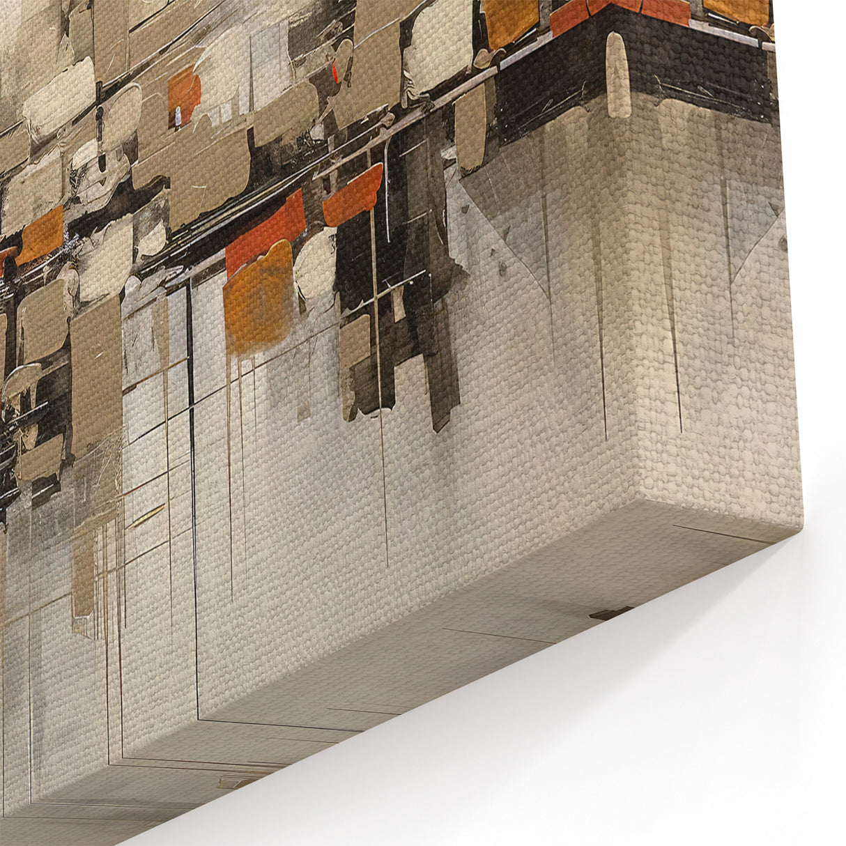 Abstract Geometric Cityscape Art - Modern Architectural Wall Print