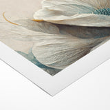 Modern Abstract Florals Canvas Wall Art - Ivory Blossom Serenity