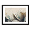 Modern Abstract Florals Canvas Wall Art - Ivory Blossom Serenity