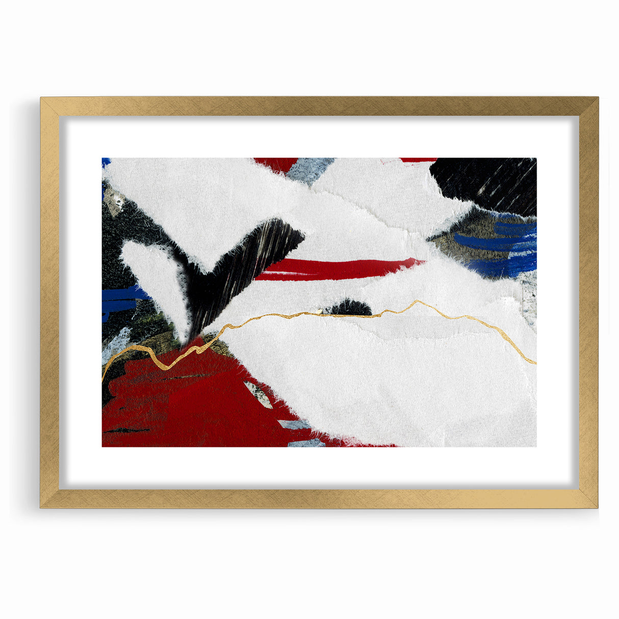 Dynamic Strokes and Lines Abstract Art - Modern Geometric Line Canvas