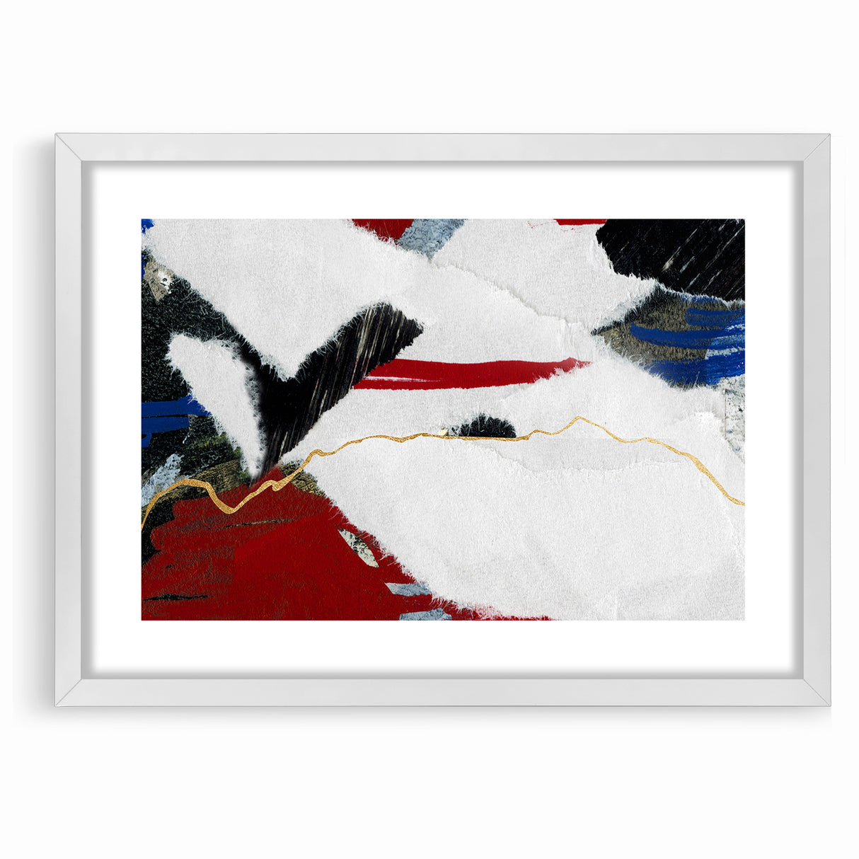 Dynamic Strokes and Lines Abstract Art - Modern Geometric Line Canvas