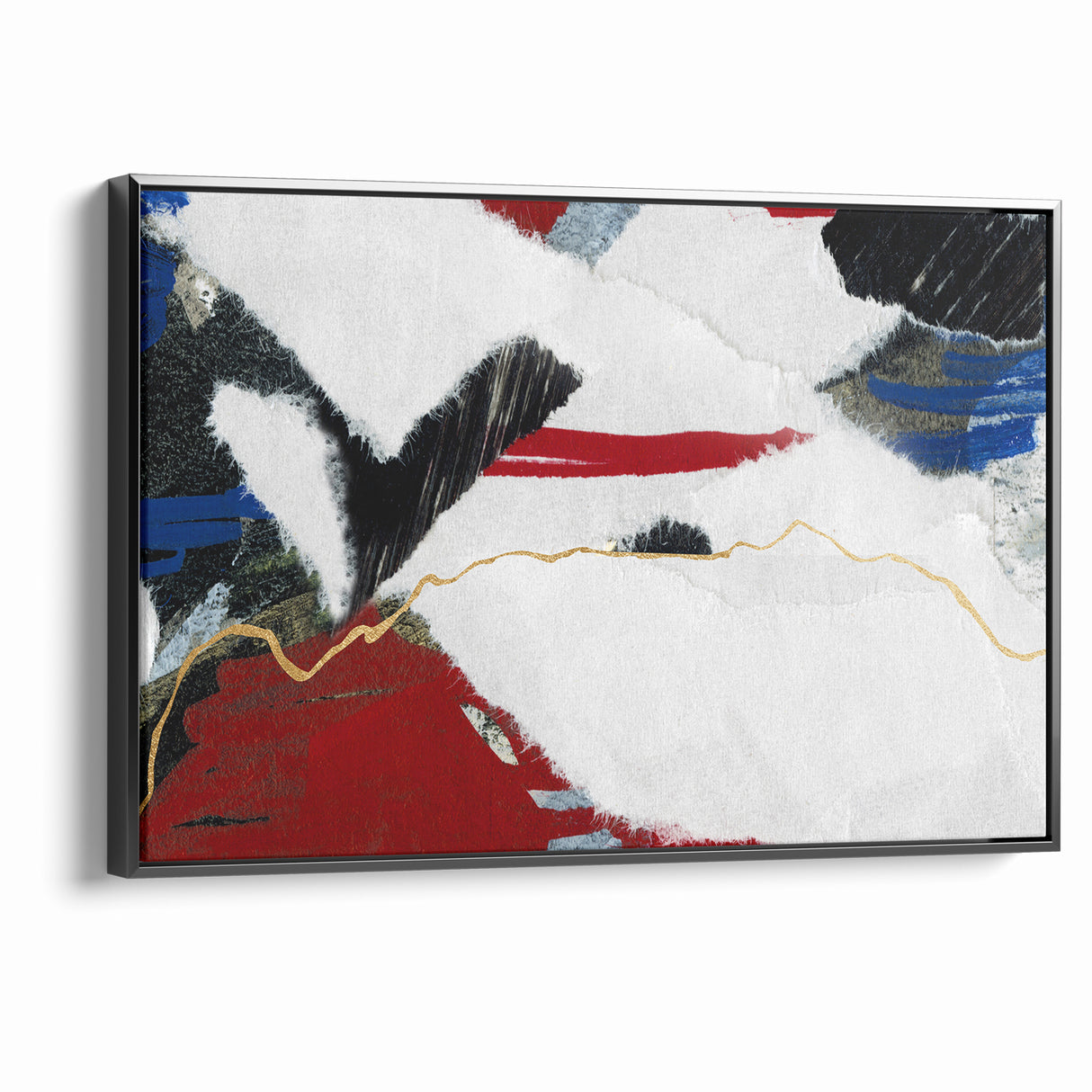 Dynamic Strokes and Lines Abstract Art - Modern Geometric Line Canvas