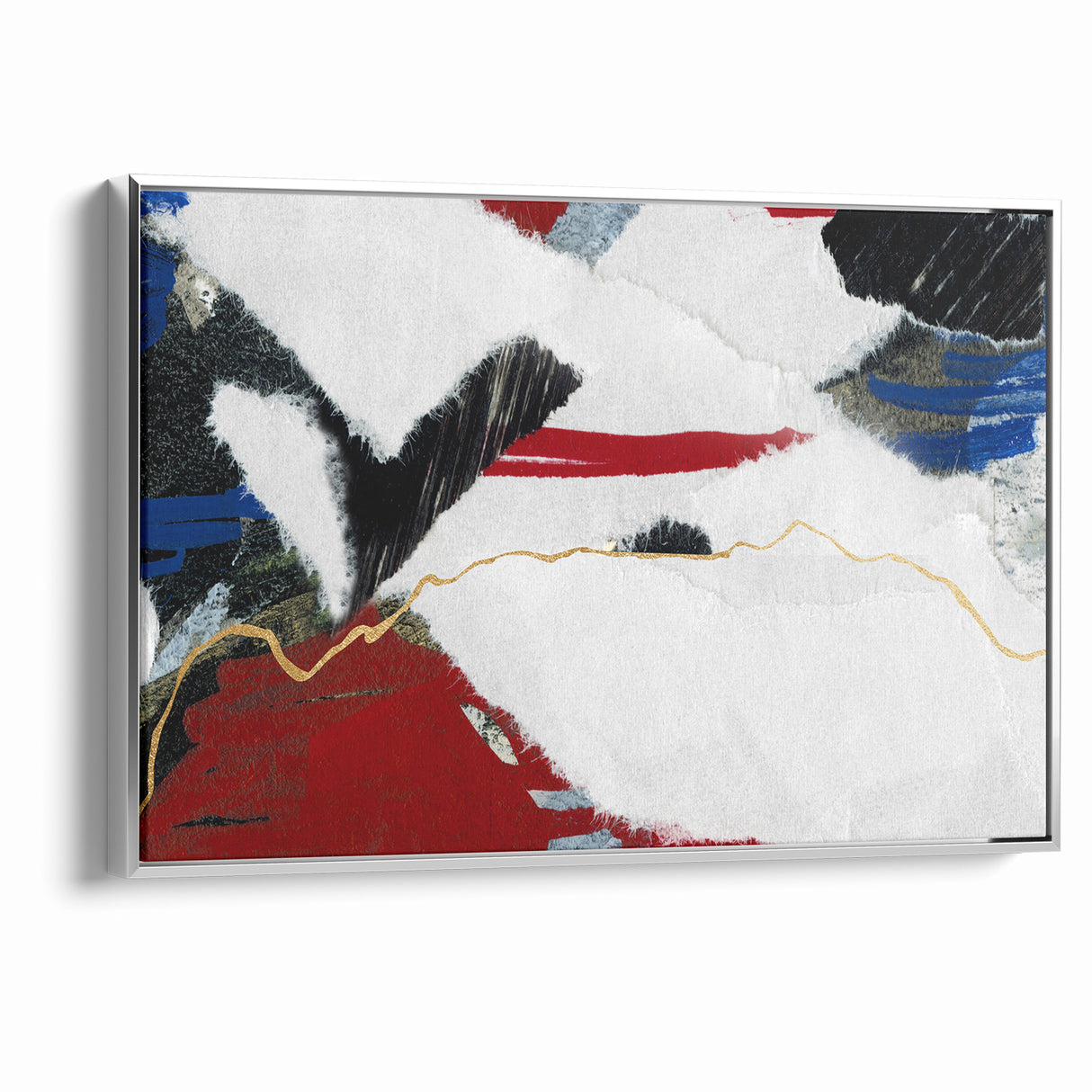 Dynamic Strokes and Lines Abstract Art - Modern Geometric Line Canvas