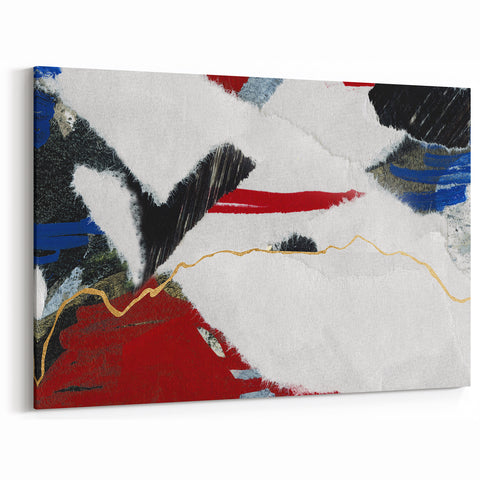 Dynamic Strokes and Lines Abstract Art - Modern Geometric Line Canvas