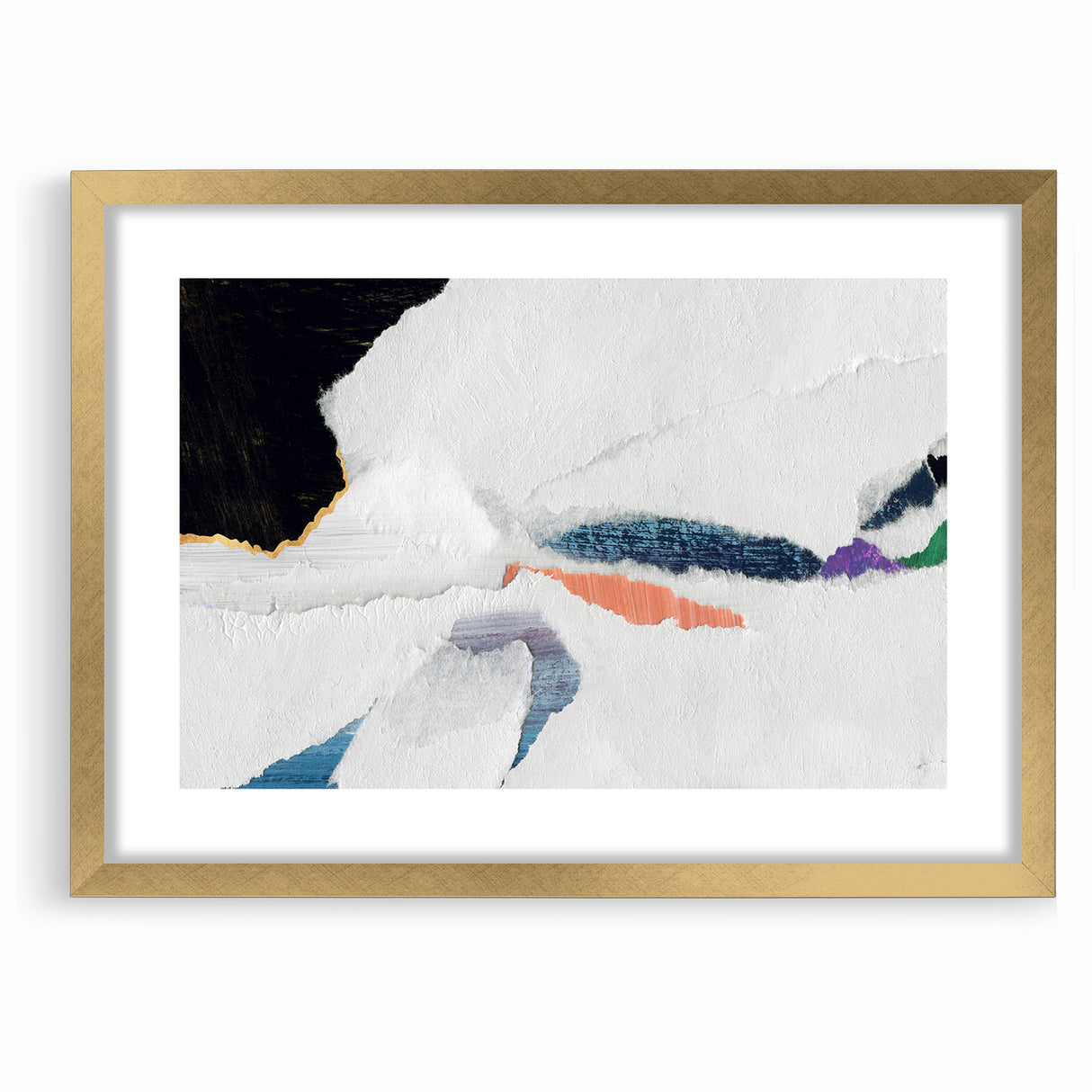 Colorful Strokes and Lines Abstract Art - Modern Geometric Canvas