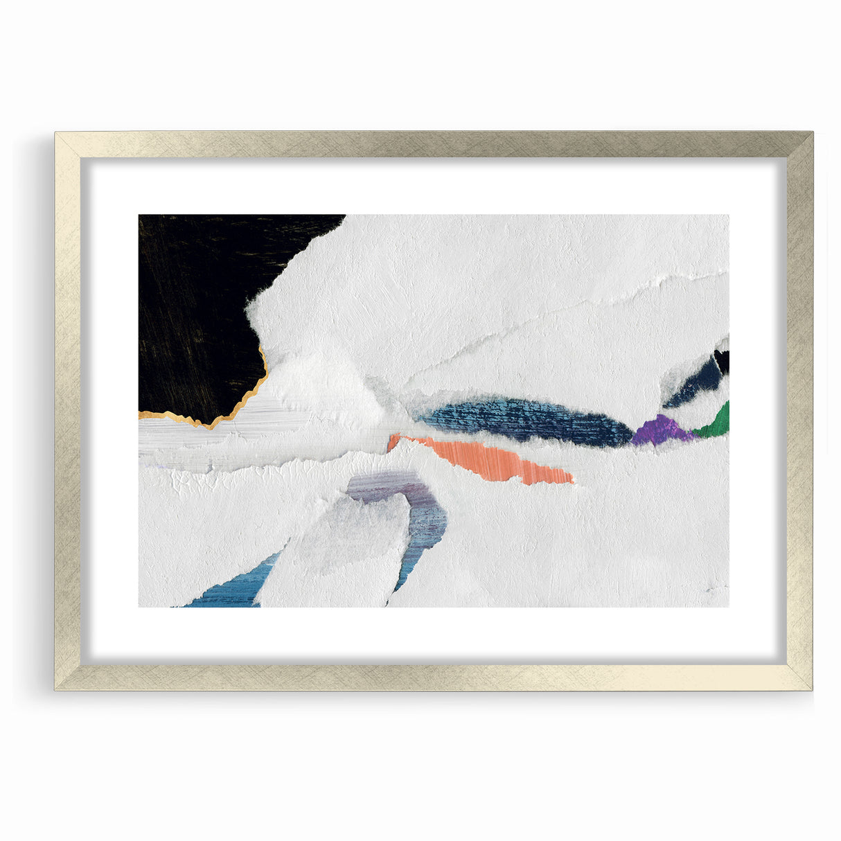 Colorful Strokes and Lines Abstract Art - Modern Geometric Canvas