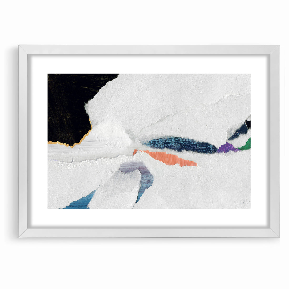 Colorful Strokes and Lines Abstract Art - Modern Geometric Canvas