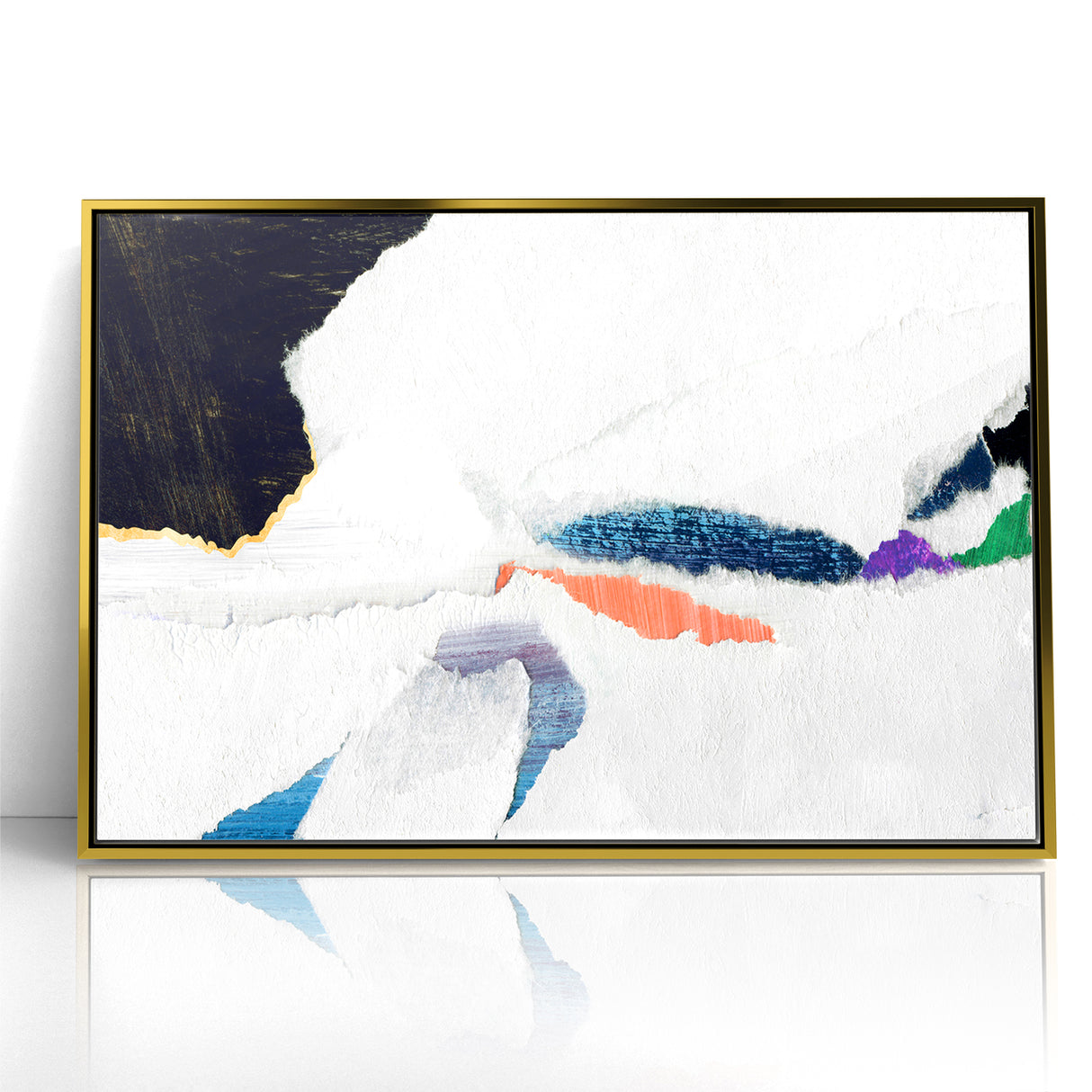 Colorful Strokes and Lines Abstract Art - Modern Geometric Canvas