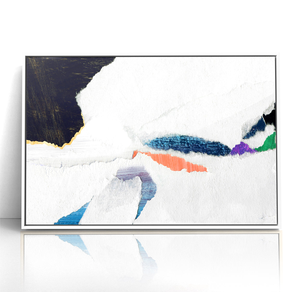 Colorful Strokes and Lines Abstract Art - Modern Geometric Canvas