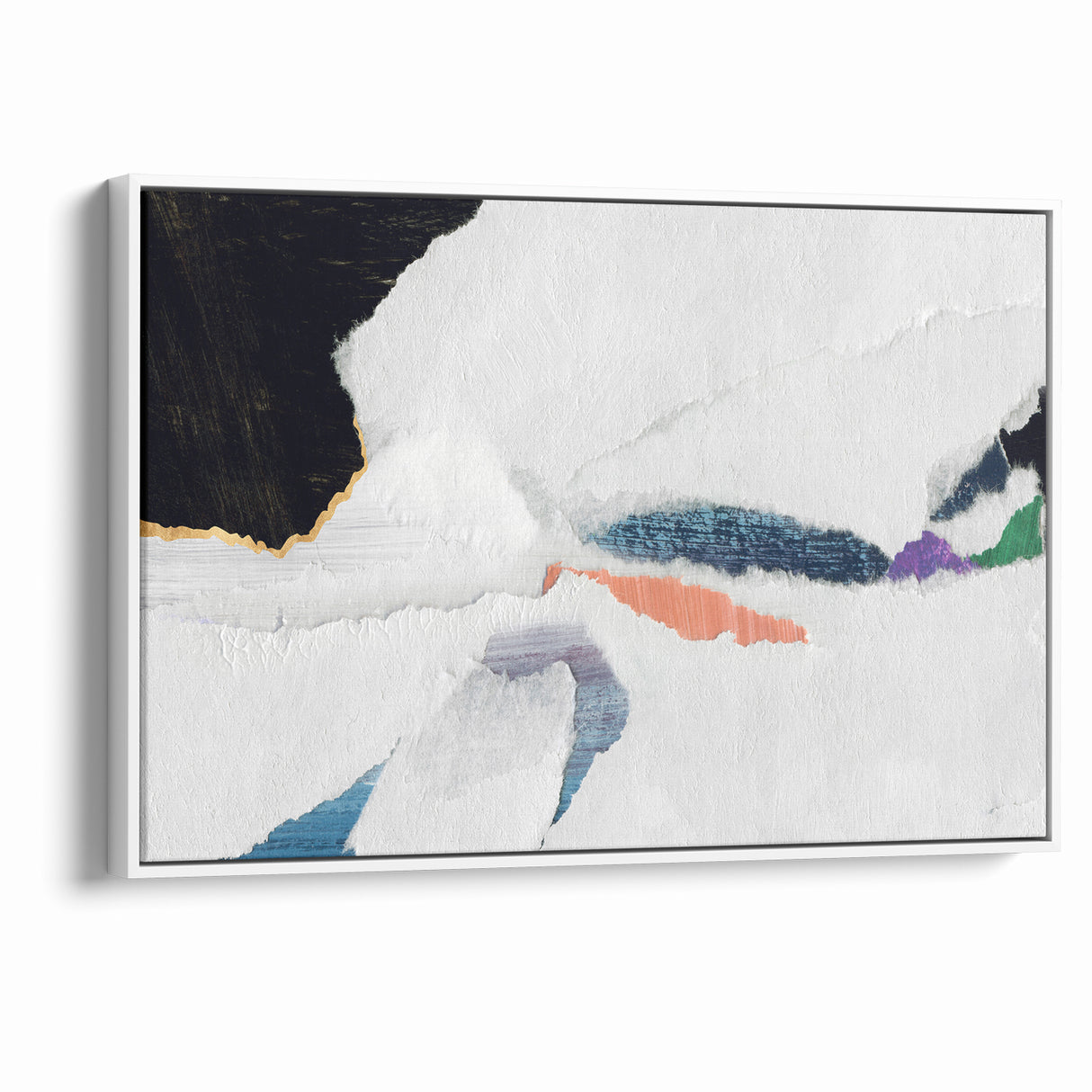 Colorful Strokes and Lines Abstract Art - Modern Geometric Canvas