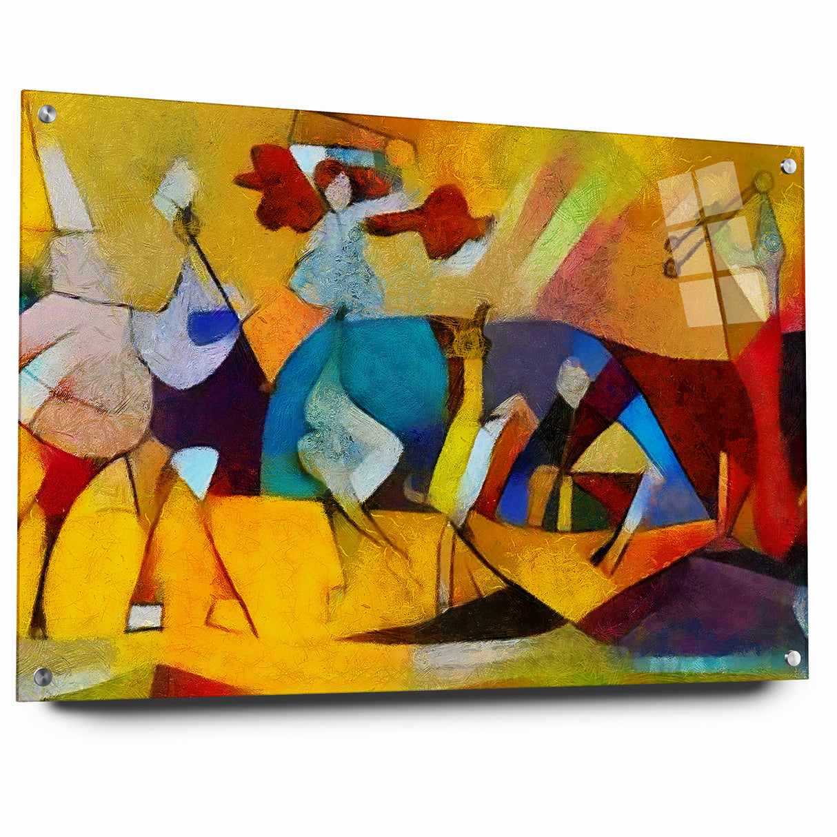 Vibrant Abstract Expressionist Art Canvas - Colorful Expressionist Painting