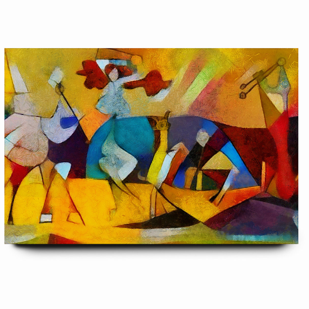 Vibrant Abstract Expressionist Art Canvas - Colorful Expressionist Painting