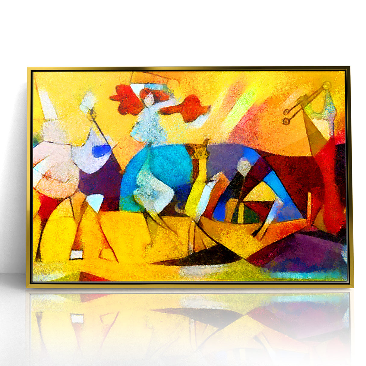 Vibrant Abstract Expressionist Art Canvas - Colorful Expressionist Painting