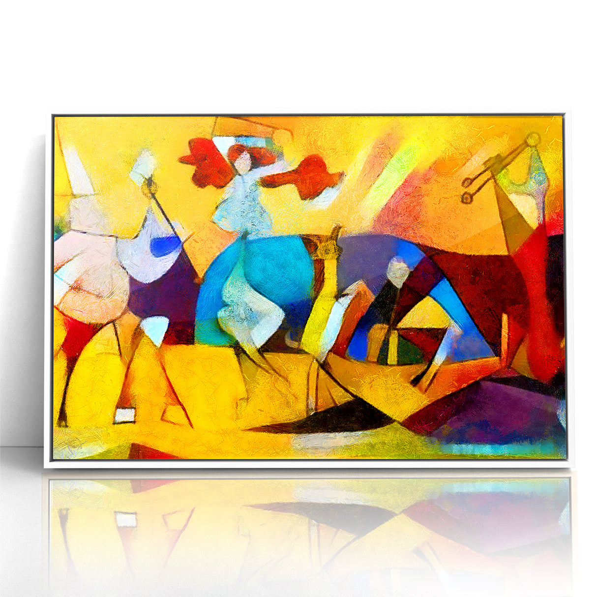 Vibrant Abstract Expressionist Art Canvas - Colorful Expressionist Painting
