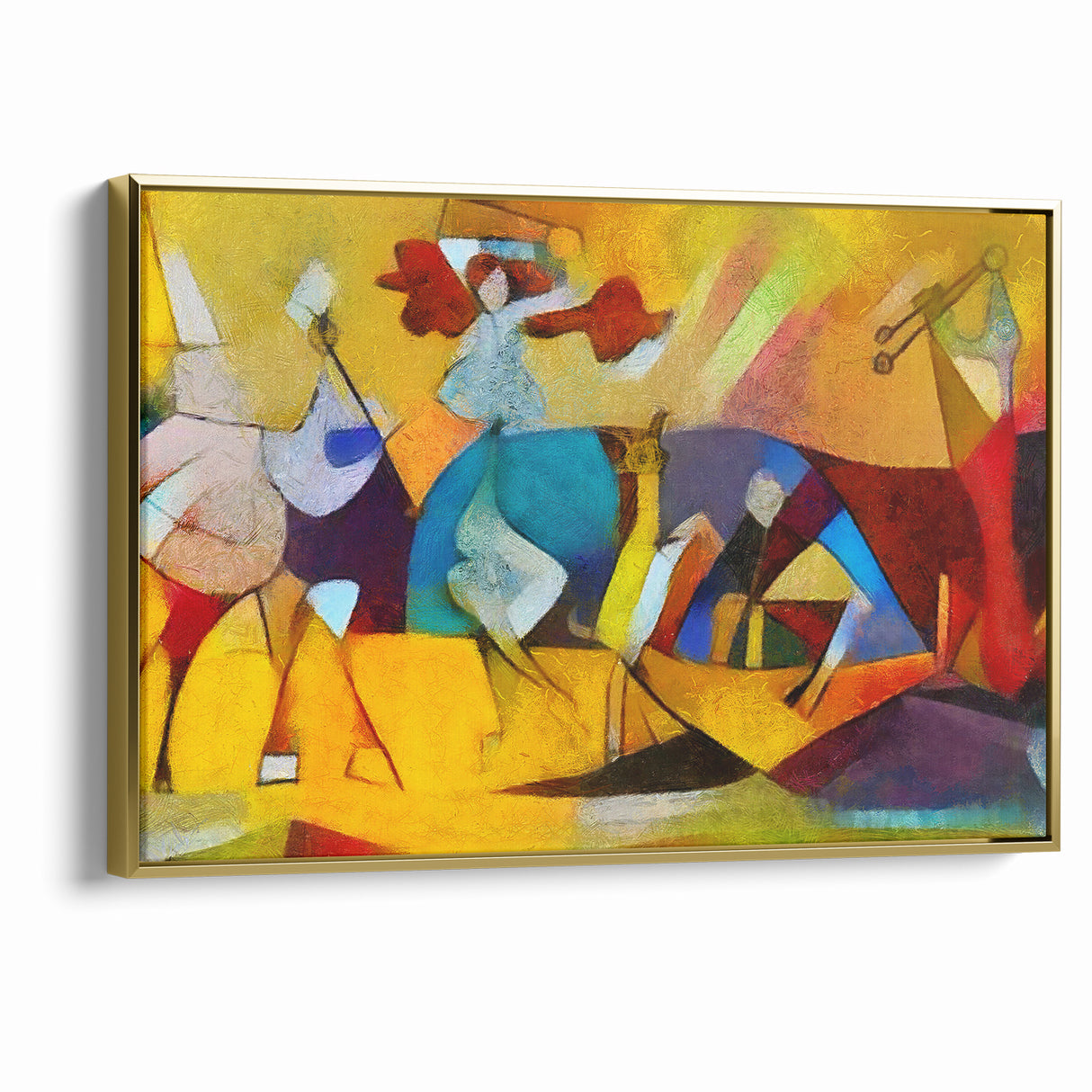 Vibrant Abstract Expressionist Art Canvas - Colorful Expressionist Painting