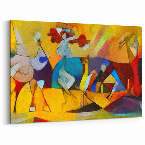 Vibrant Abstract Expressionist Art Canvas - Colorful Expressionist Painting