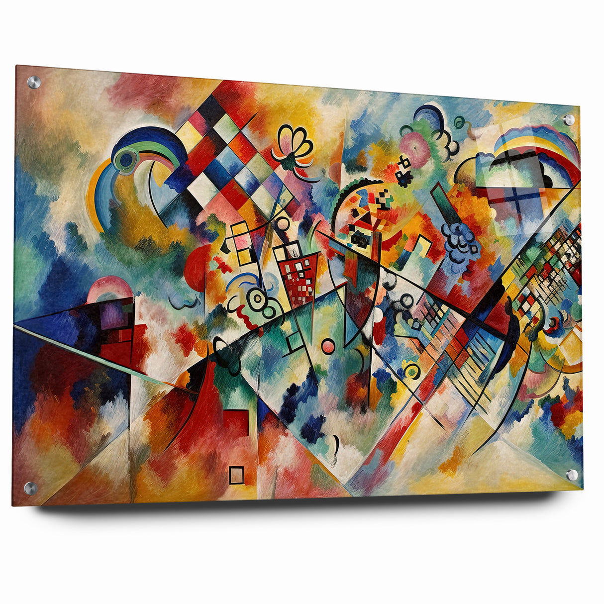 Vivid Abstract Expressionist Canvas Wall Art