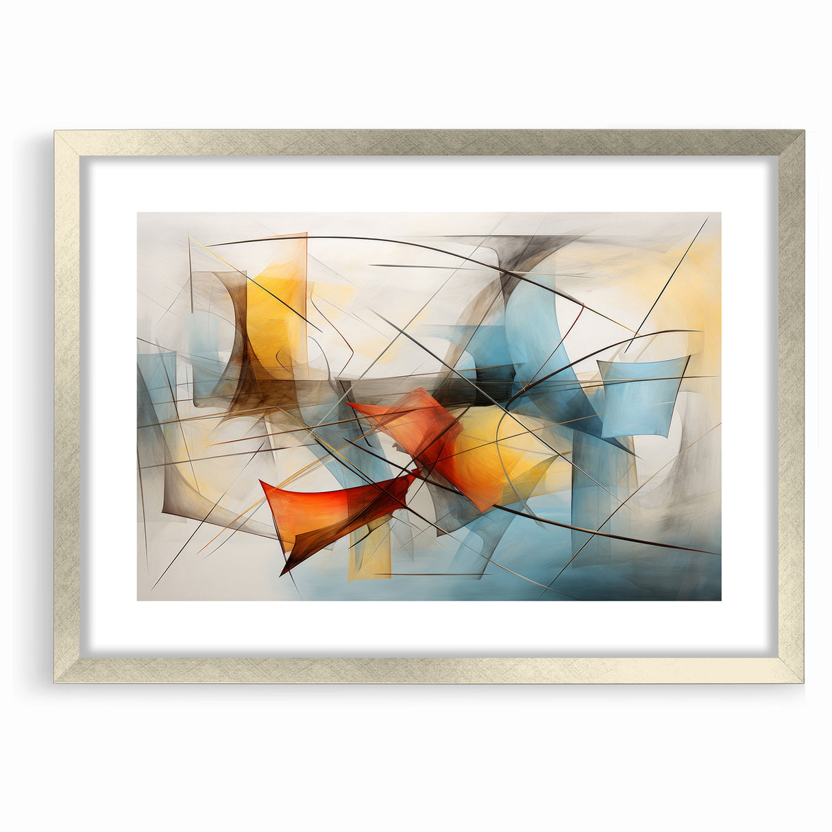 Fluid Abstract Expressionist Canvas Wall Art