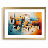 Abstract Expressionist Geometric Canvas Wall Art
