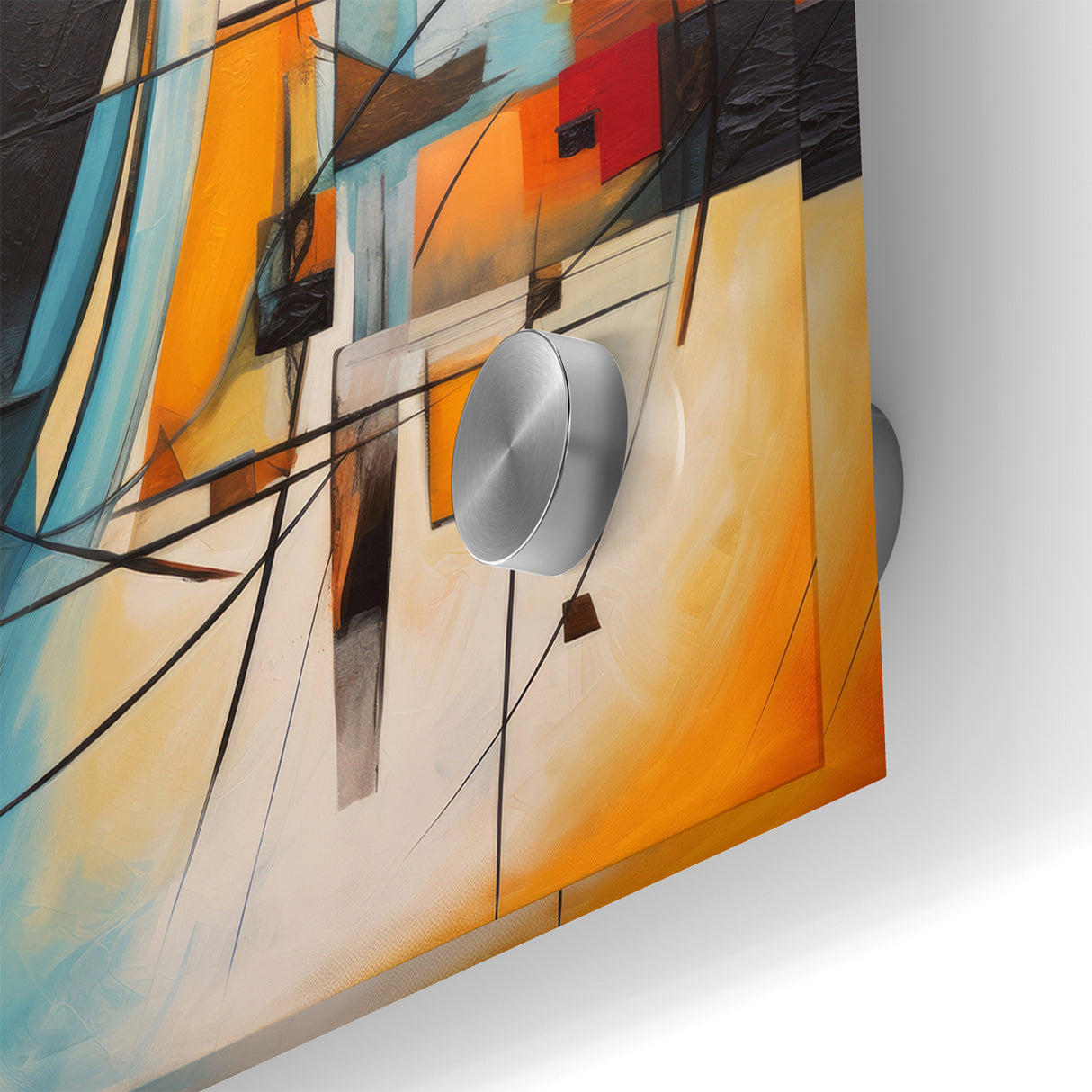 Abstract Expressionist Geometric Canvas Wall Art
