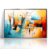 Abstract Expressionist Geometric Canvas Wall Art