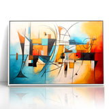 Abstract Expressionist Geometric Canvas Wall Art