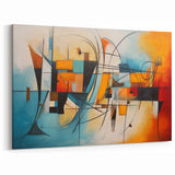 Abstract Expressionist Geometric Canvas Wall Art