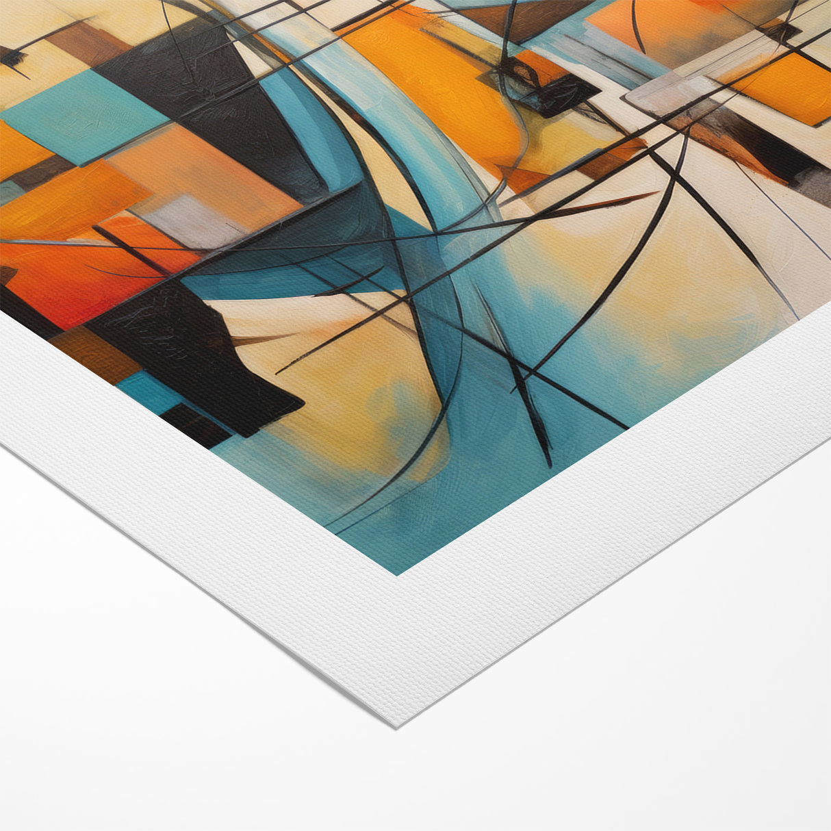 Abstract Expressionist Geometric Canvas Wall Art