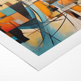 Abstract Expressionist Geometric Canvas Wall Art