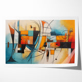 Abstract Expressionist Geometric Canvas Wall Art