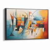 Abstract Expressionist Geometric Canvas Wall Art