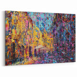 Vivid Abstract Expressionist Textured Canvas Wall Art
