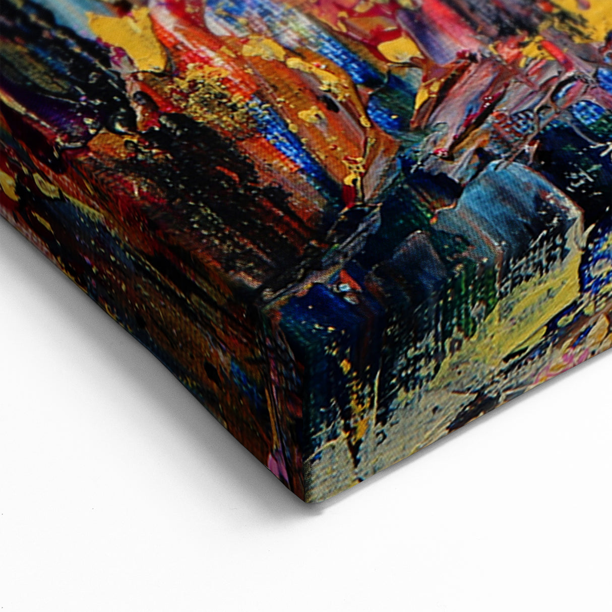 Vivid Abstract Expressionist Textured Canvas Wall Art