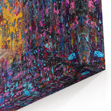 Vivid Abstract Expressionist Textured Canvas Wall Art