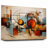 Modern Geometric Abstract Expressionist Canvas Wall Art